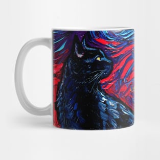 Black Cat Night 2 Mug